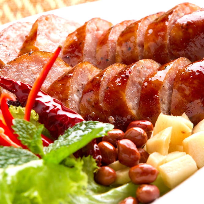 Thai Sausage (E-Sarn Style) ไส้กรอกอีสาน.