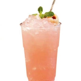 Ice Lychee with Lychee Popping Boba