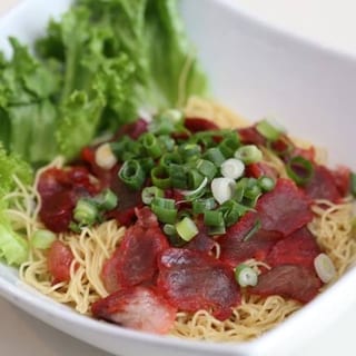 Egg Noodle BBQ Pork บะหมี่หมูแดง