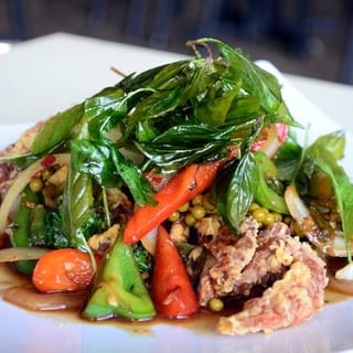 Soft Shell Crab with Crispy Basil ปูนิ่มกะเพรากรอบ