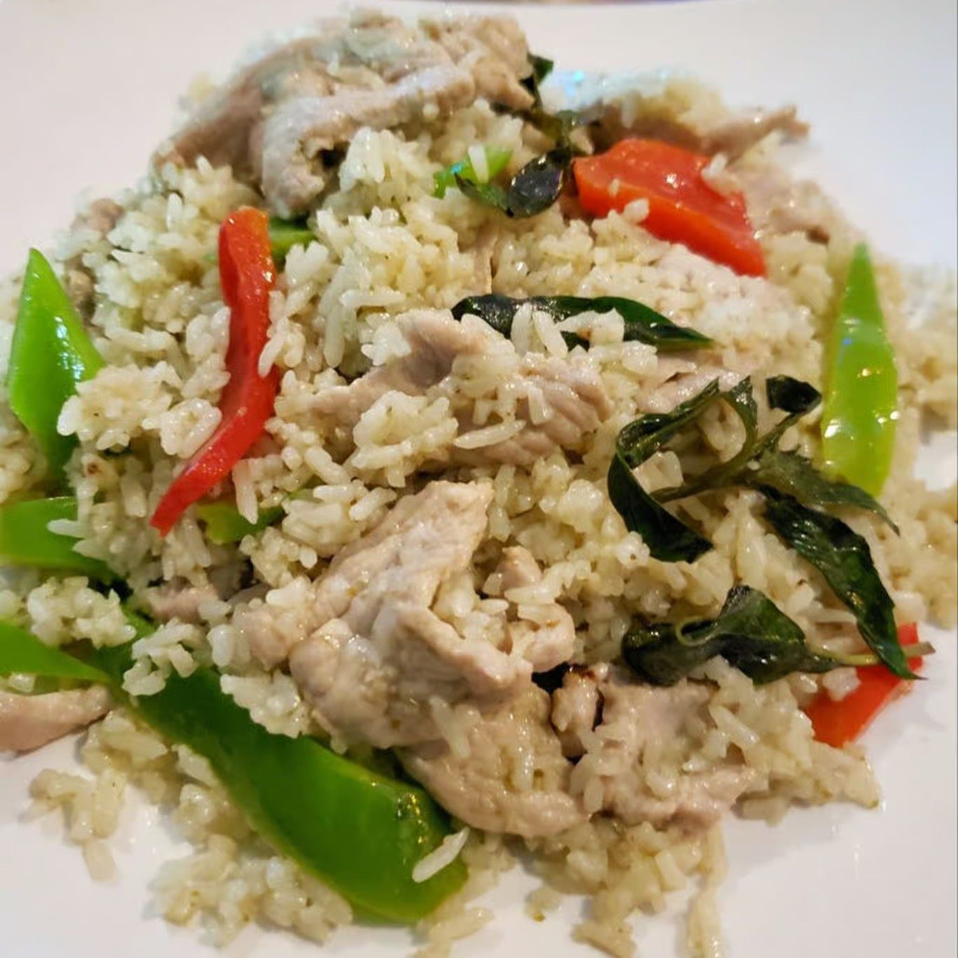 Green Curry Fried Rice ข้าวผัดเขียวหวาน.